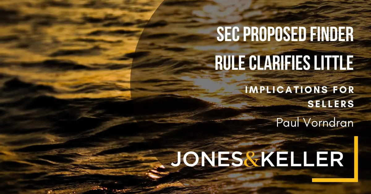 Murky water, similar to what the SEC is doing with their finders exemptive relief proposal