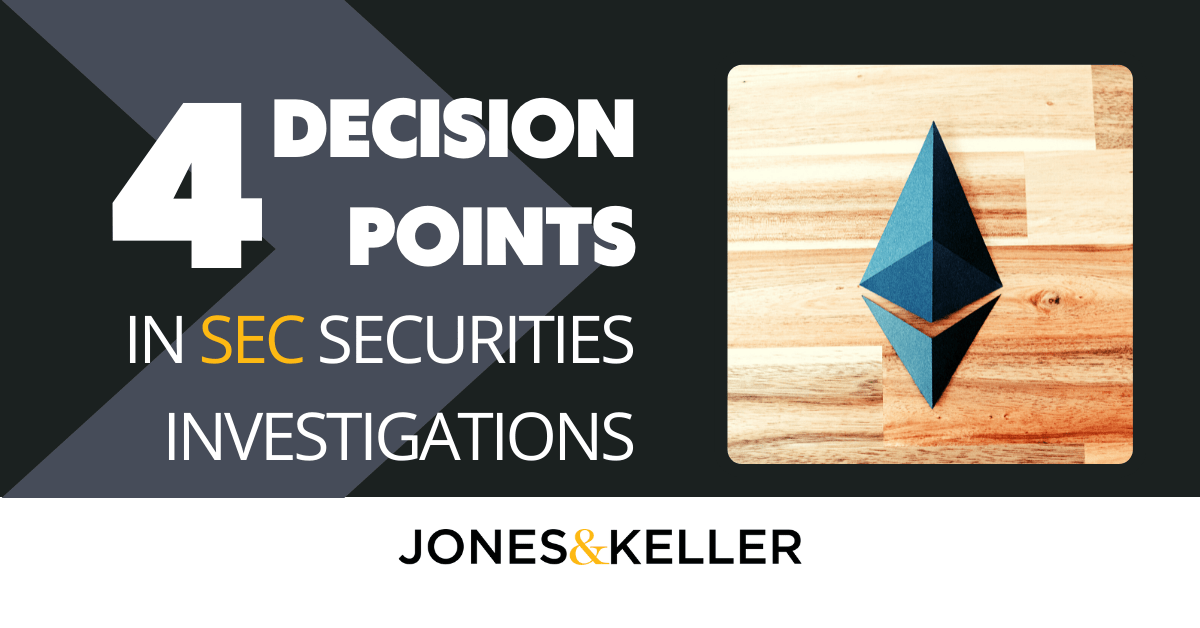 Arrowhead points for making decisions in SEC securities investigations